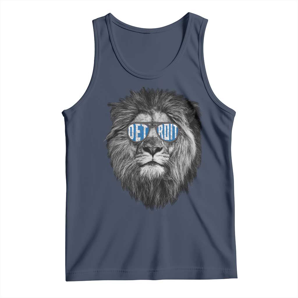 LF Game Day Tank Top Wearing Glasses Retro Vintage Style Football Fan TS10 Navy Print Your Wear