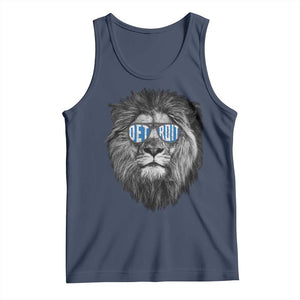 LF Game Day Tank Top Wearing Glasses Retro Vintage Style Football Fan TS10 Navy Print Your Wear