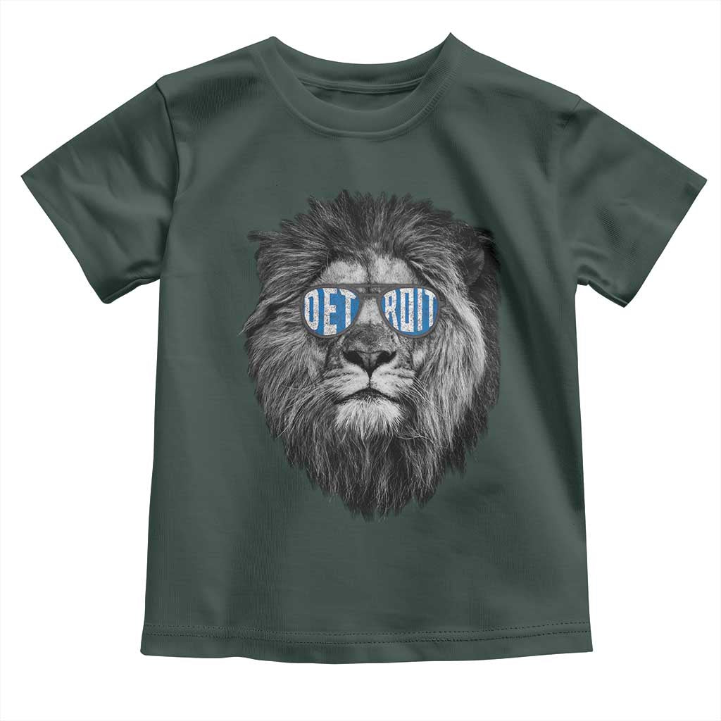 LF Game Day Toddler T Shirt Wearing Glasses Retro Vintage Style Football Fan TS10 Dark Forest Green Print Your Wear