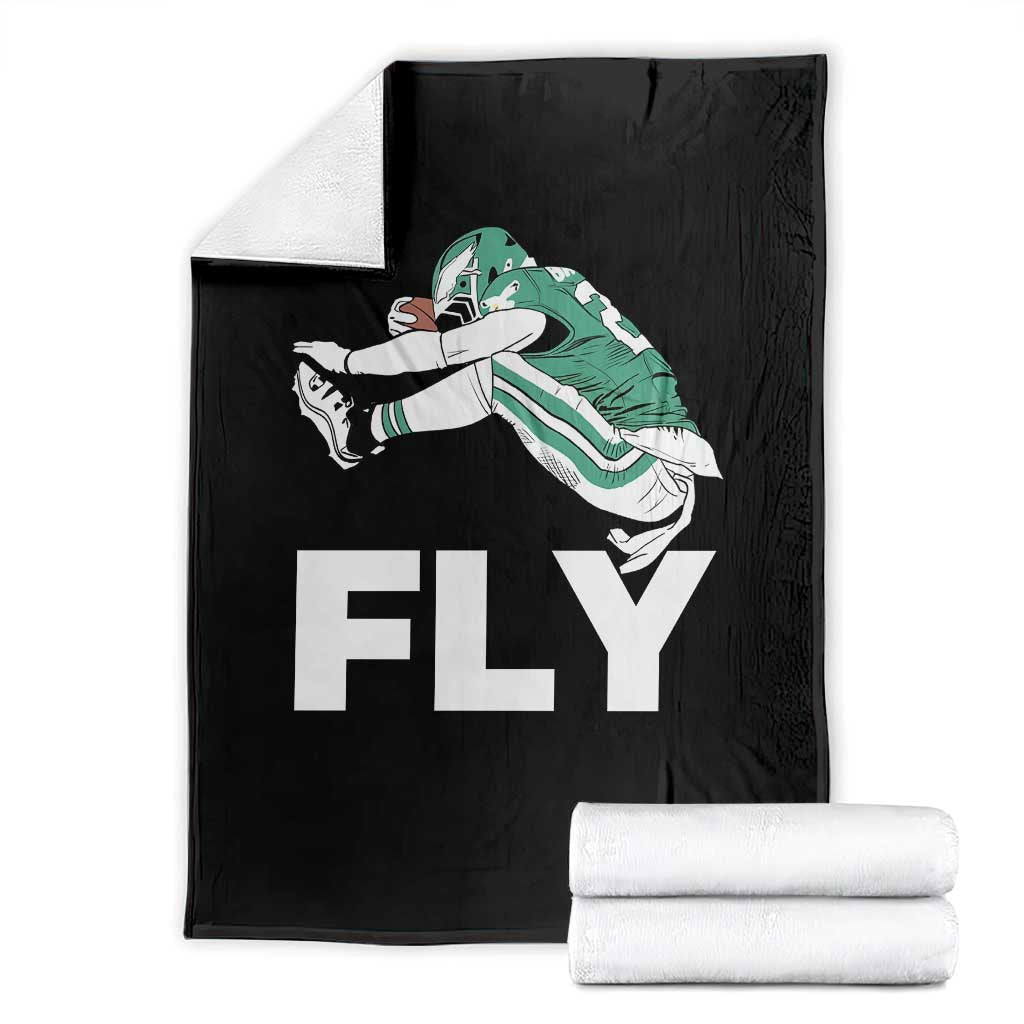 Philly Fan Throw Blanket Barkley Backwards Hurdle TS10 Black Print Your Wear