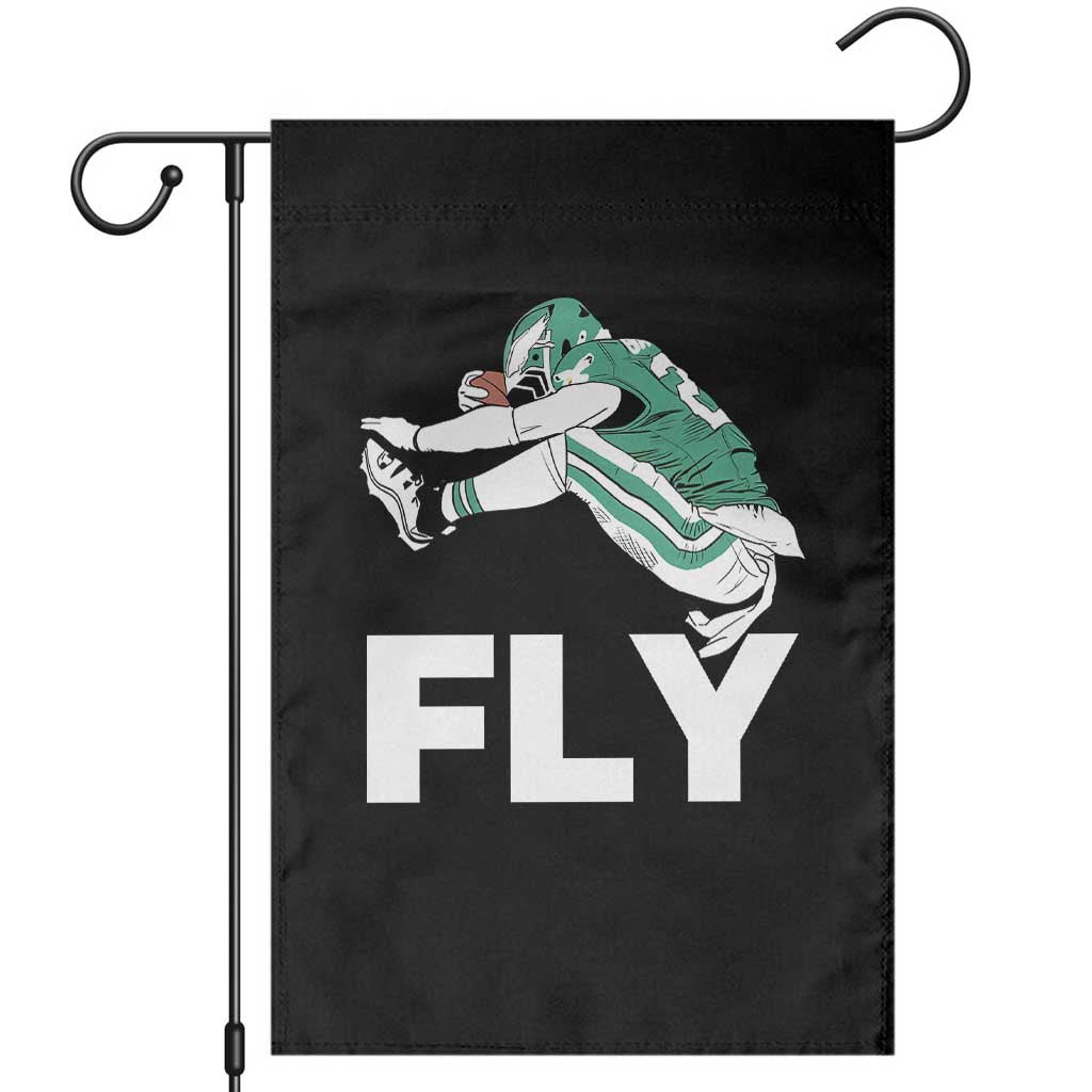 Philly Fan Garden Flag Barkley Backwards Hurdle TS10 Black Print Your Wear