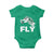 Philly Fan Baby Onesie Barkley Backwards Hurdle TS10 Irish Green Print Your Wear