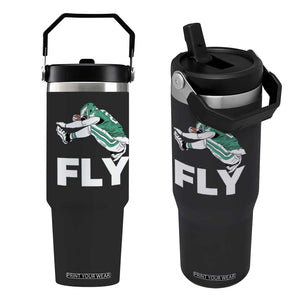 Philly Fan Flip Straw Tumbler Barkley Backwards Hurdle TS10 One Size: 30 oz Black Print Your Wear