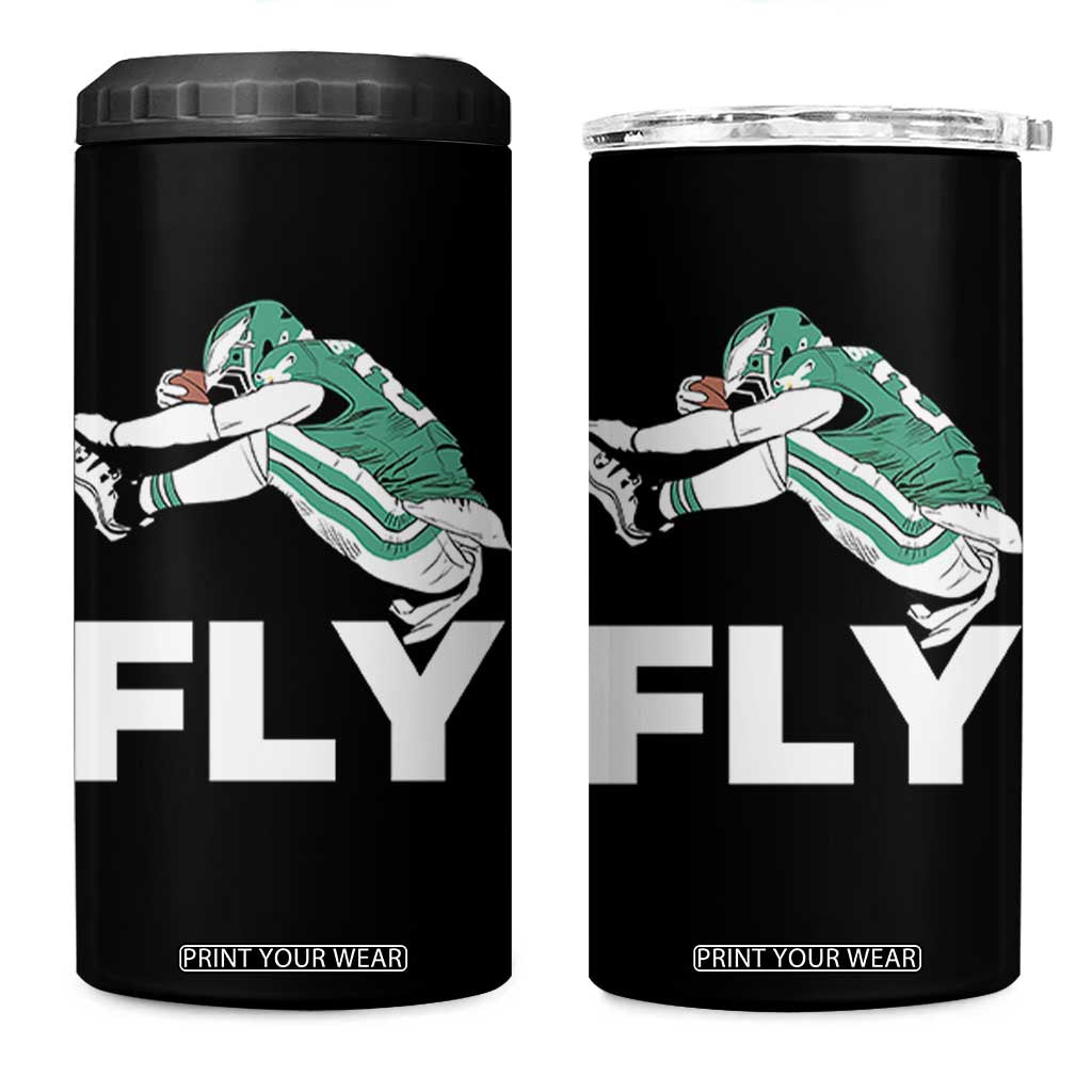 Philly Fan 4 in 1 Can Cooler Tumbler Barkley Backwards Hurdle TS10 One Size: 16 oz Black Print Your Wear
