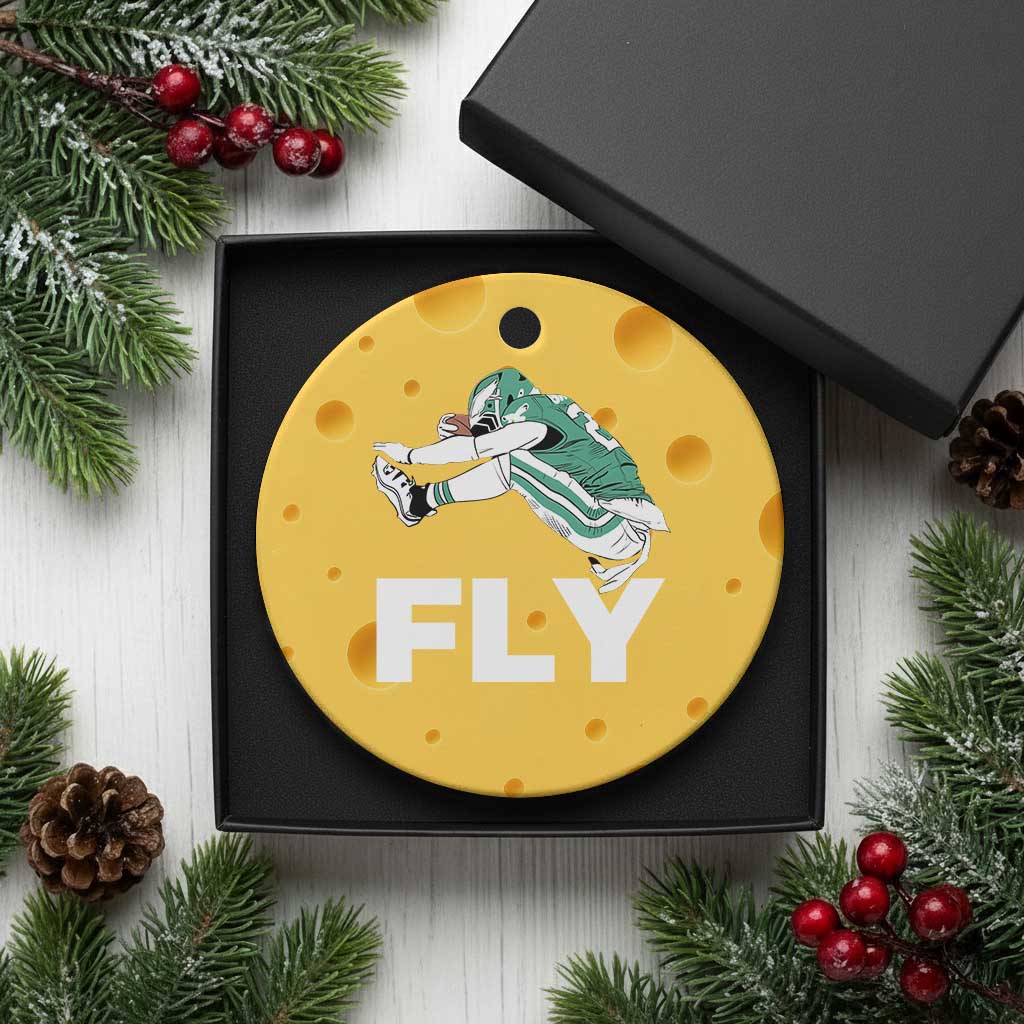 Philly Fan Ceramic Ornament Barkley Backwards Hurdle TS10 1pc Yellow Cheese Print Your Wear
