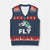 Philly Fan V-Neck Knit Sweater Vest Barkley Backwards Hurdle TS10 Navy Red Print Your Wear