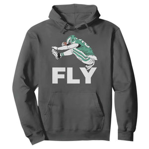 Philly Fan Hoodie Barkley Backwards Hurdle TS10 Dark Heather Print Your Wear