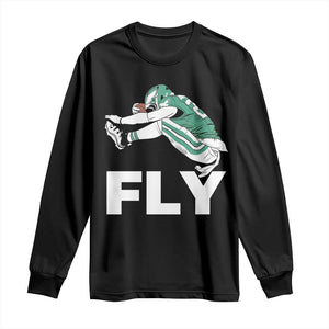 Philly Fan Long Sleeve Shirt Barkley Backwards Hurdle TS10 Black Print Your Wear