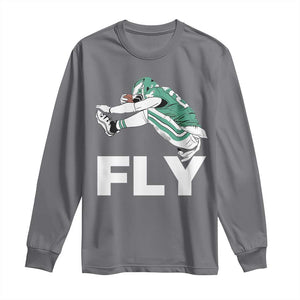 Philly Fan Long Sleeve Shirt Barkley Backwards Hurdle TS10 Charcoal Print Your Wear