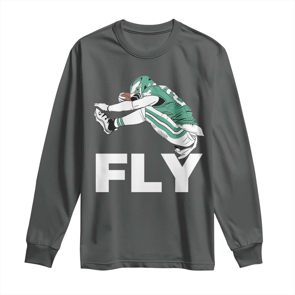 EF Game Day Long Sleeve Shirt Retro Sports Fan TS10 Dark Heather Print Your Wear