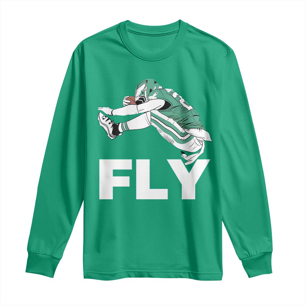 Philly Fan Long Sleeve Shirt Barkley Backwards Hurdle TS10 Irish Green Print Your Wear