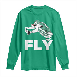 Philly Fan Long Sleeve Shirt Barkley Backwards Hurdle TS10 Irish Green Print Your Wear