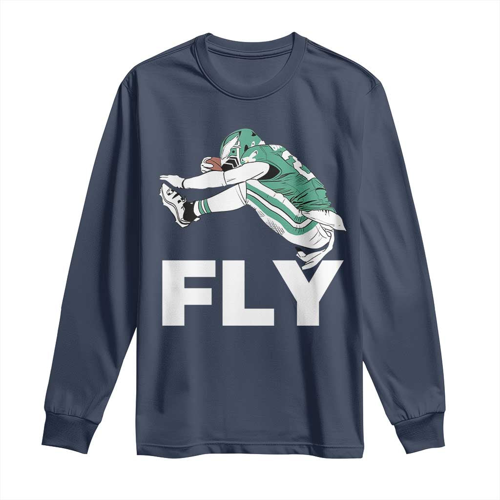 EF Game Day Long Sleeve Shirt Retro Sports Fan TS10 Navy Print Your Wear