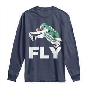 Philly Fan Long Sleeve Shirt Barkley Backwards Hurdle TS10 Navy Print Your Wear