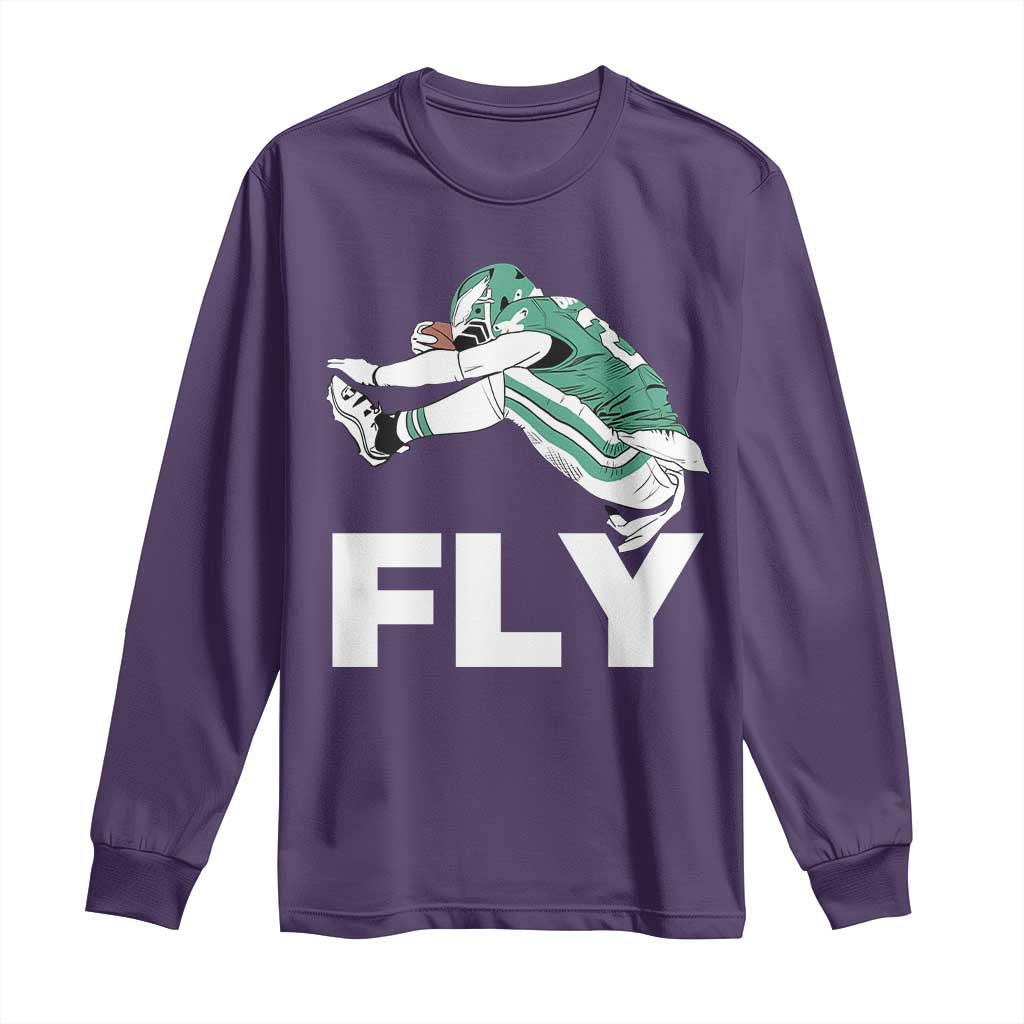 EF Game Day Long Sleeve Shirt Retro Sports Fan TS10 Purple Print Your Wear