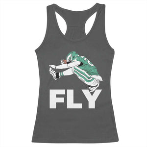 Philly Fan Racerback Tank Top Barkley Backwards Hurdle TS10 Dark Heather Print Your Wear