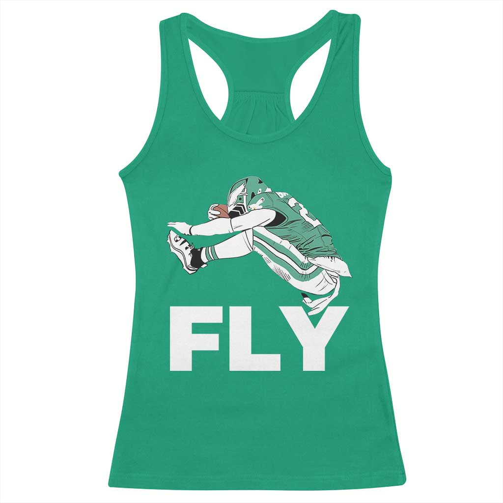 Philly Fan Racerback Tank Top Barkley Backwards Hurdle TS10 Irish Green Print Your Wear