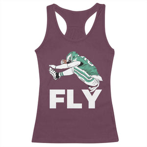 Philly Fan Racerback Tank Top Barkley Backwards Hurdle TS10 Maroon Print Your Wear
