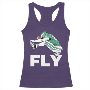 Philly Fan Racerback Tank Top Barkley Backwards Hurdle TS10 Purple Print Your Wear