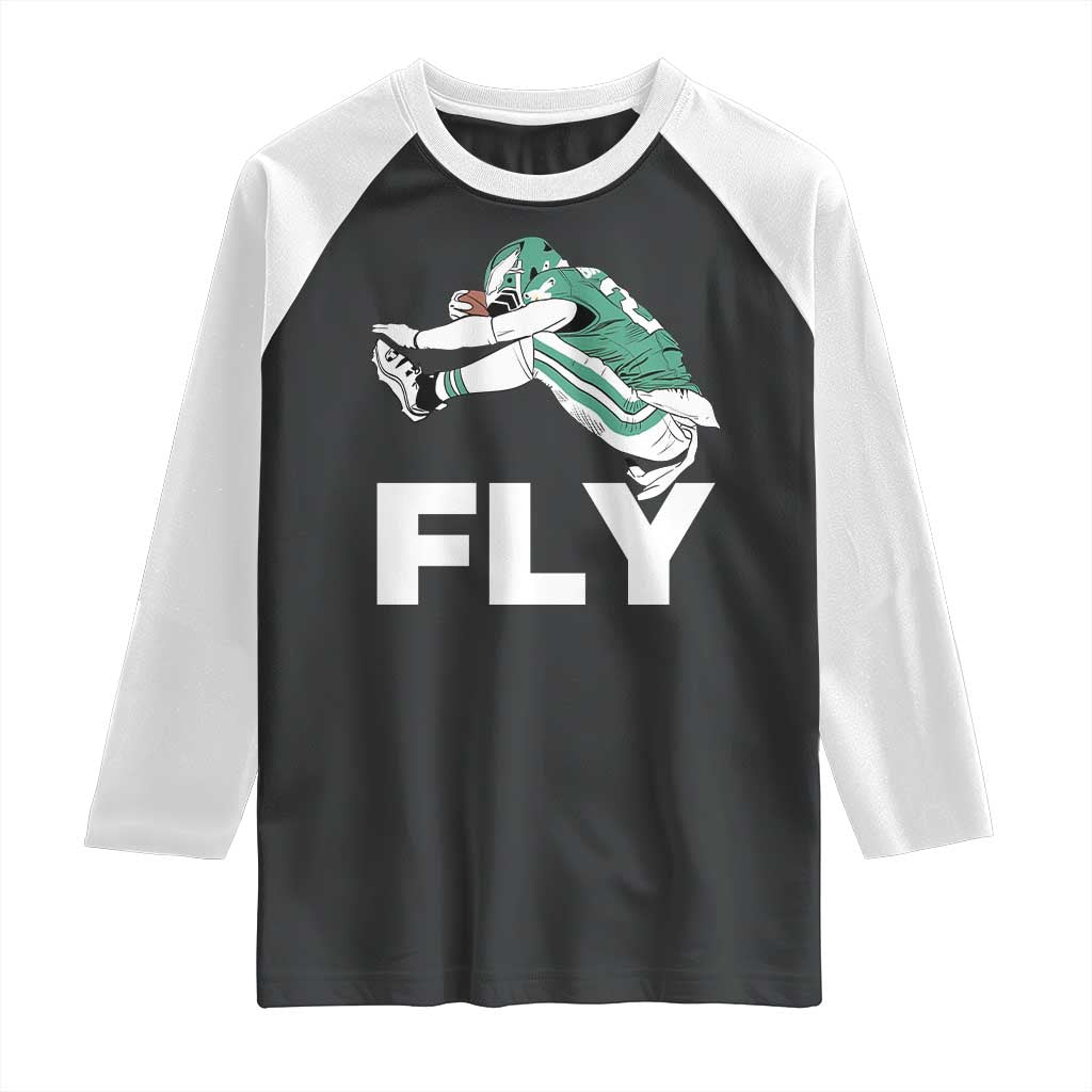 Philly Fan Raglan Shirt Barkley Backwards Hurdle TS10 Black White Print Your Wear