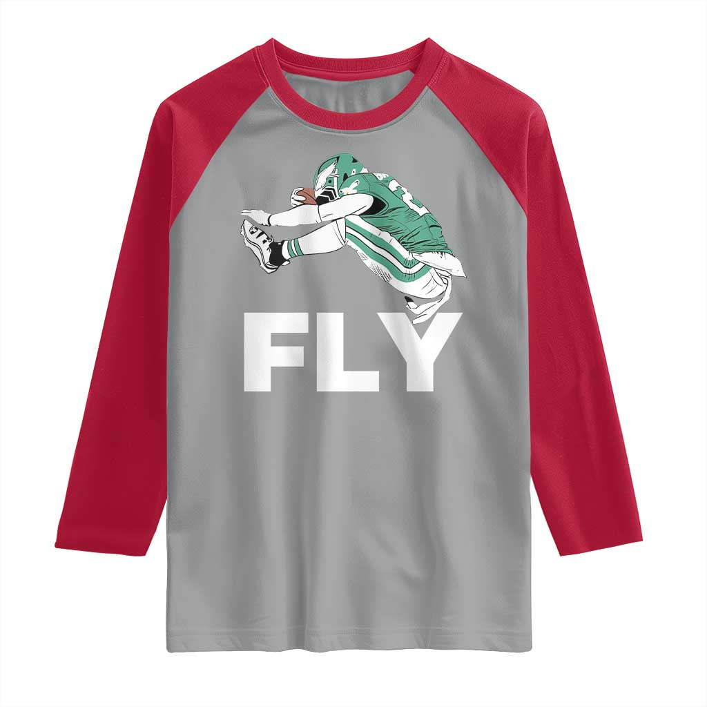 EF Game Day Raglan Shirt Retro Sports Fan TS10 Sport Gray Red Print Your Wear