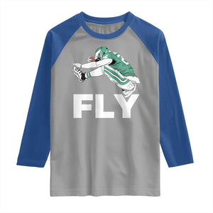 EF Game Day Raglan Shirt Retro Sports Fan TS10 Sport Gray Royal Print Your Wear