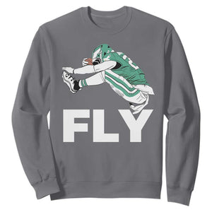 Philly Fan Sweatshirt Barkley Backwards Hurdle TS10 Charcoal Print Your Wear
