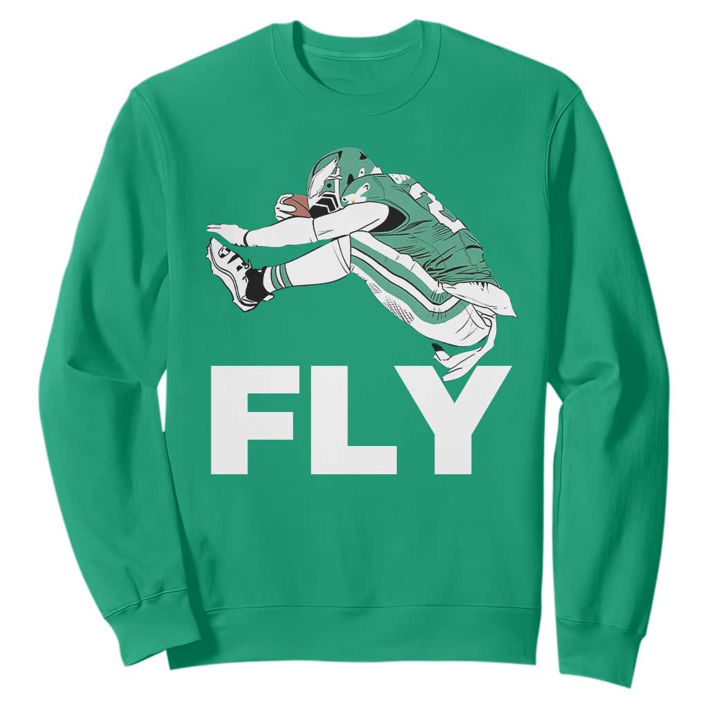 Philly Fan Sweatshirt Barkley Backwards Hurdle TS10 Irish Green Print Your Wear