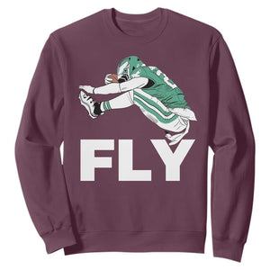 Philly Fan Sweatshirt Barkley Backwards Hurdle TS10 Maroon Print Your Wear