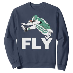 Philly Fan Sweatshirt Barkley Backwards Hurdle TS10 Navy Print Your Wear