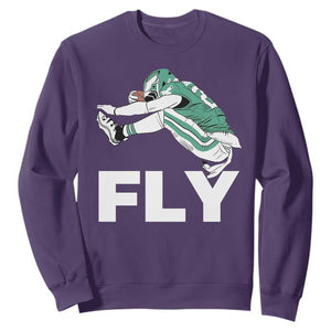 Philly Fan Sweatshirt Barkley Backwards Hurdle TS10 Purple Print Your Wear
