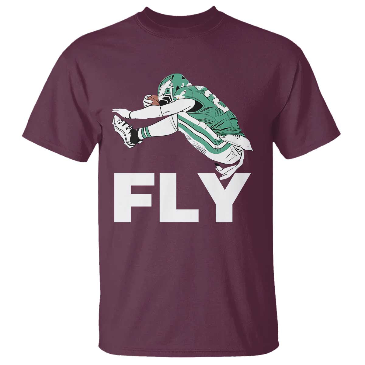 Philly Fan T Shirt Barkley Backwards Hurdle TS10 Maroon Print Your Wear