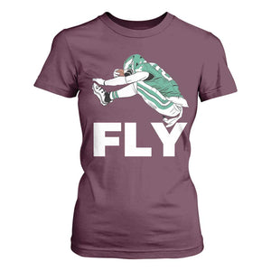 Philly Fan T Shirt For Women Barkley Backwards Hurdle TS10 Maroon Print Your Wear