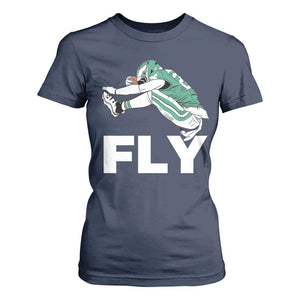 Philly Fan T Shirt For Women Barkley Backwards Hurdle TS10 Navy Print Your Wear