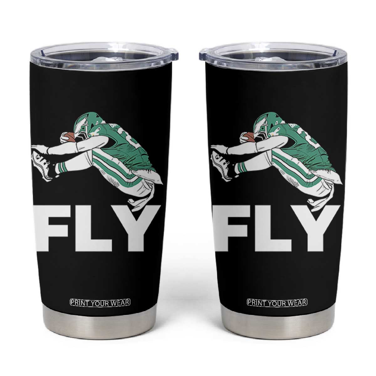 Philly Fan Tumbler Cup Barkley Backwards Hurdle TS10 Black Print Your Wear