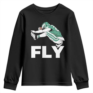 Philly Fan Youth Sweatshirt Barkley Backwards Hurdle TS10 Black Print Your Wear