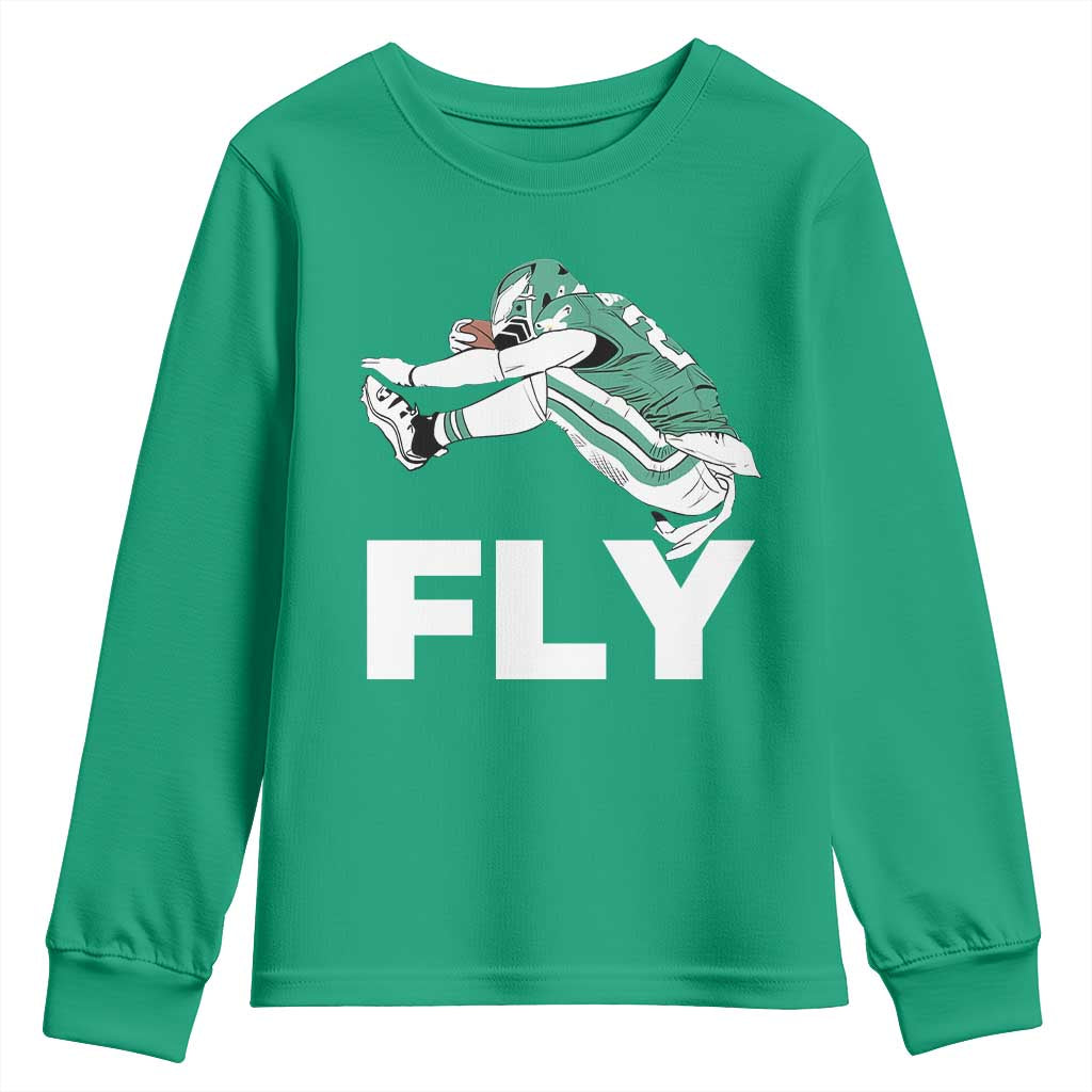 Philly Fan Youth Sweatshirt Barkley Backwards Hurdle TS10 Irish Green Print Your Wear