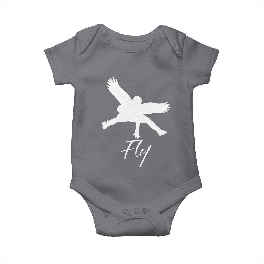 Philly Lover Baby Onesie Fly Birds Spirit Vintage Football Lovers TS10 Charcoal Print Your Wear