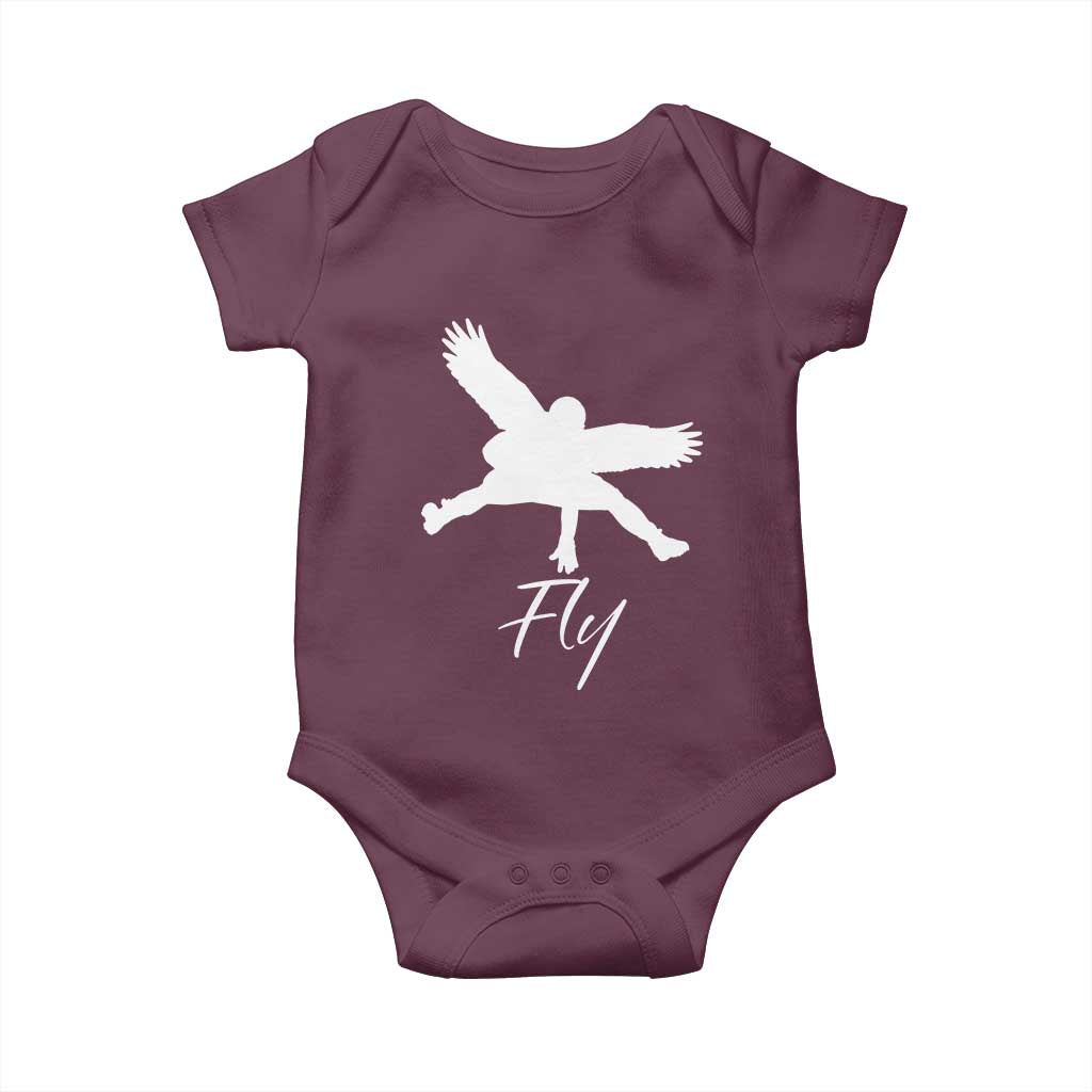 Philly Lover Baby Onesie Fly Birds Spirit Vintage Football Lovers TS10 Maroon Print Your Wear