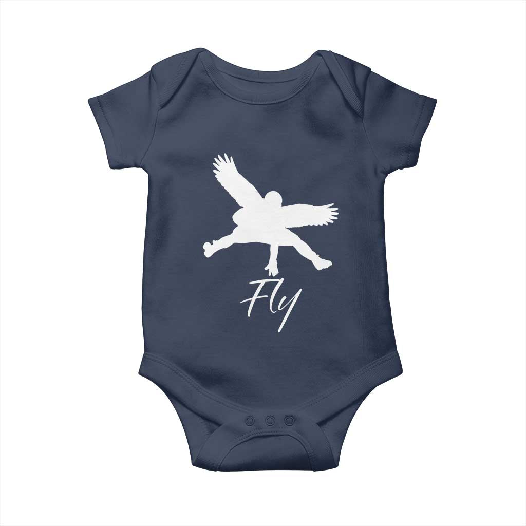Philly Lover Baby Onesie Fly Birds Spirit Vintage Football Lovers TS10 Navy Print Your Wear