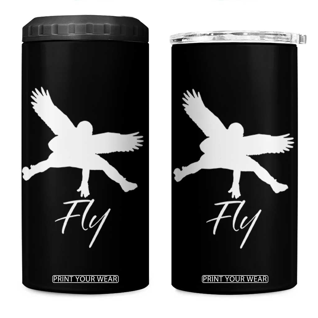 Eagles Fly 4 in 1 Can Cooler Tumbler Philadelphia Birds Spirit TS10 One Size: 16 oz Black Print Your Wear