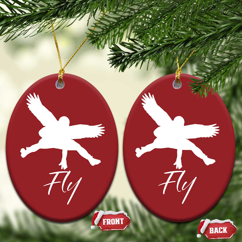 Eagles Fly Christmas Ornament Philadelphia Birds Spirit TS10 Oval Red Print Your Wear