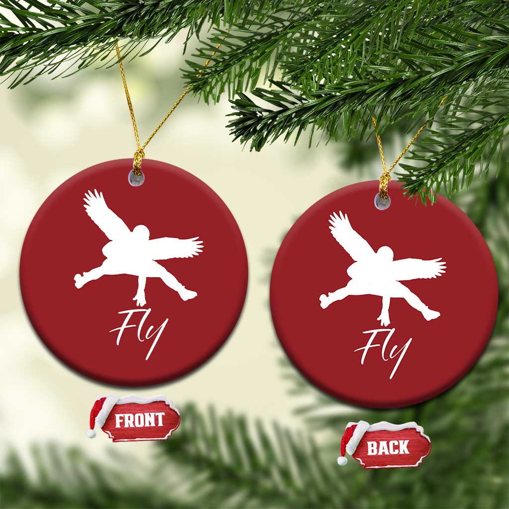 Eagles Fly Christmas Ornament Philadelphia Birds Spirit TS10 Circle Red Print Your Wear
