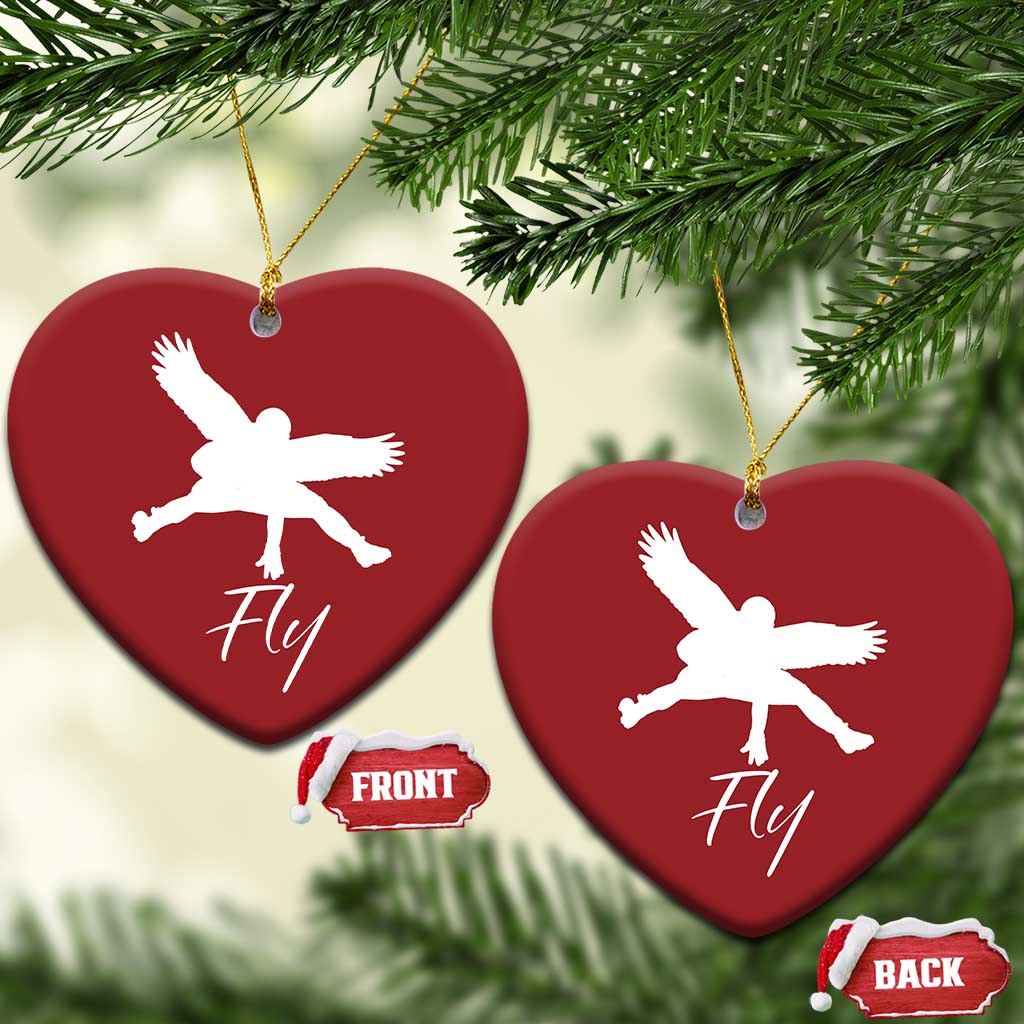 Eagles Fly Christmas Ornament Philadelphia Birds Spirit TS10 Heart Red Print Your Wear