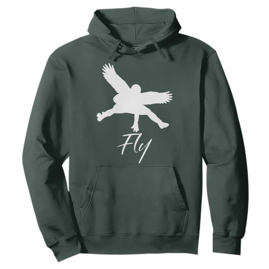 Philly Lover Hoodie Fly Birds Spirit Vintage Football Lovers TS10 Dark Forest Green Print Your Wear