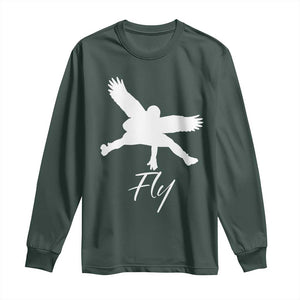Philly Lover Long Sleeve Shirt Fly Birds Spirit Vintage Football Lovers TS10 Dark Forest Green Print Your Wear