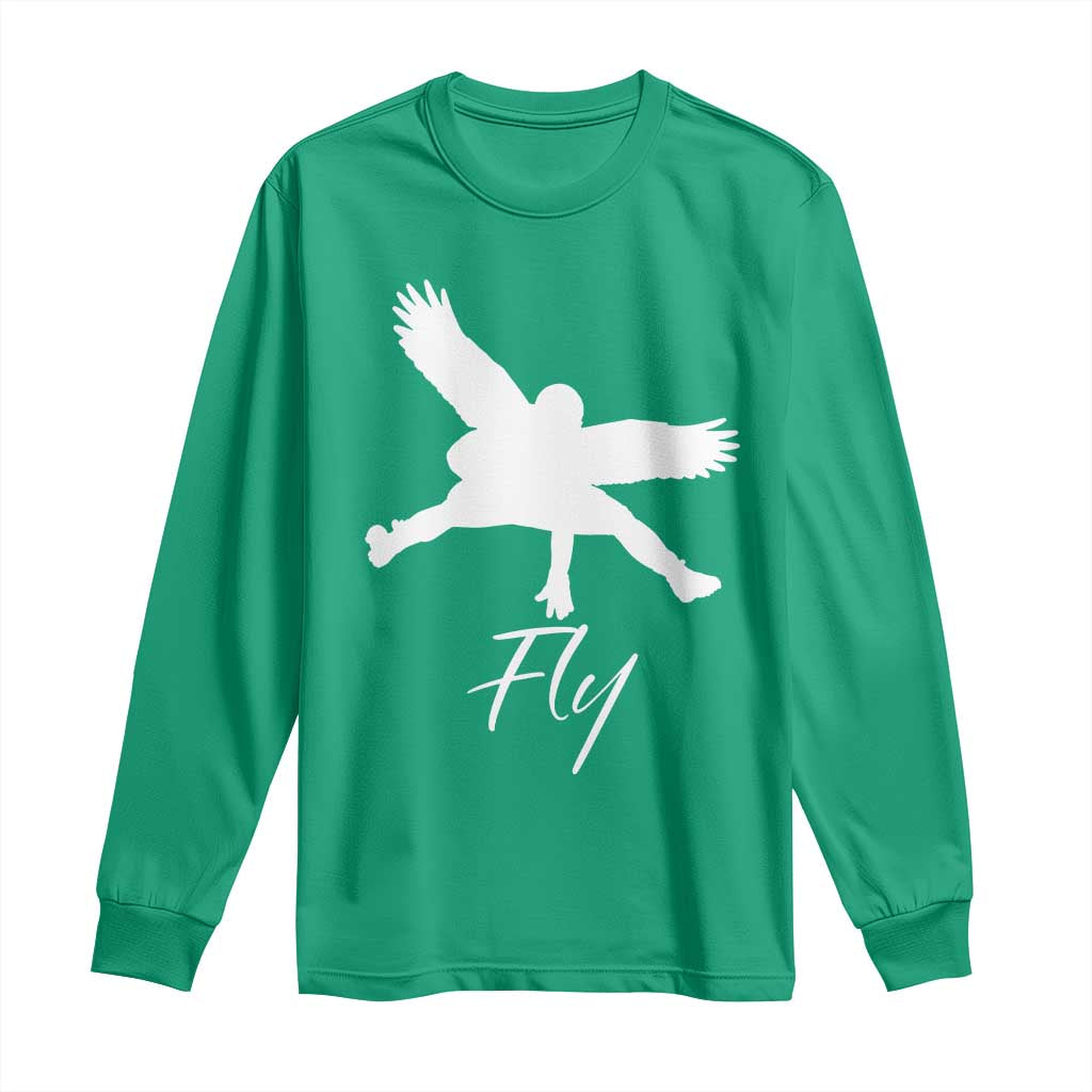 Eagles Fly Long Sleeve Shirt Philadelphia Birds Spirit TS10 Irish Green Print Your Wear
