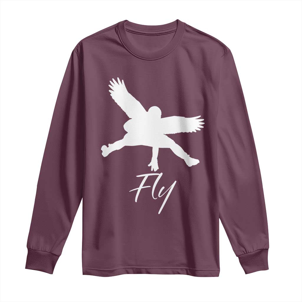 Philly Lover Long Sleeve Shirt Fly Birds Spirit Vintage Football Lovers TS10 Maroon Print Your Wear