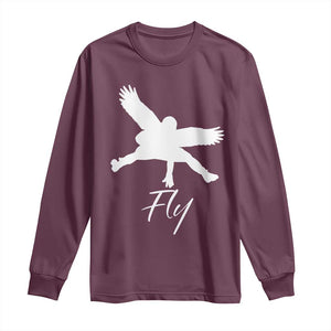 Eagles Fly Long Sleeve Shirt Philadelphia Birds Spirit TS10 Maroon Print Your Wear