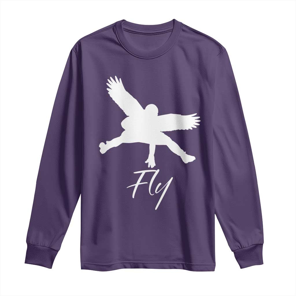 Philly Lover Long Sleeve Shirt Fly Birds Spirit Vintage Football Lovers TS10 Purple Print Your Wear